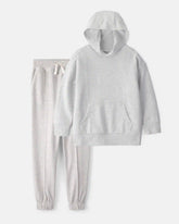 Boys 2-Piece French Terry Hoodie & Jogger Set - Grey