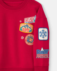 Toddler Boy Paw Patrol® Christmas Fleece Pullover Sweatshirt - Red