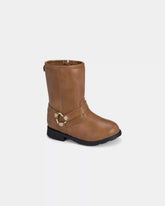 Girls Heart Riding Boots - Brown