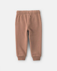 Toddler Boy Fleece Joggers - Brown