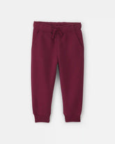Toddler Boy Fleece Joggers - Burgundy