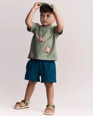 Toddler Dog Relaxed Graphic Tee - Green