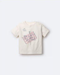 Toddler Girl 'Let's Have A Picnic' Relaxed Graphic Tee - Cream