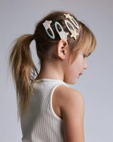 Toddler Girl 6-Pack Sandcastle Hair Clips - Cream/Light Pink/Blue