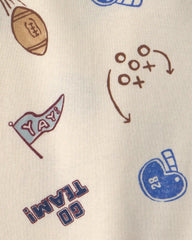 Baby Boy 3-Piece Football French Terry Layering Set - Navy Blue