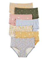 Kid 7-Pack Floral Brief Stretch Cotton Underwear