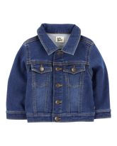 Baby Boy Knit-Like Denim Jacket - Dark Wash