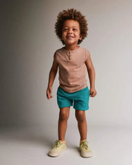 Toddler Boy Henley Tank - Light Brown