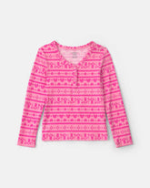 Girls Heart Heart Long-Sleeve Top - Pink