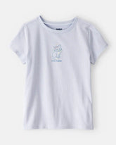 Girls Cat Short-Sleeve Graphic Tee - Blue