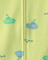 Toddler Boy Submarine 100% Cotton 1-Piece Romper Pajama - Green