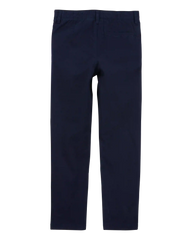 Boys Husky Fit Stretch Chino Pants - Navy