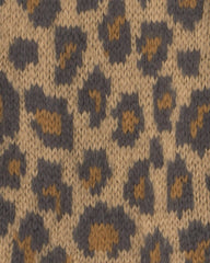 Toddler Girl Leopard Cardigan Sweater - Brown