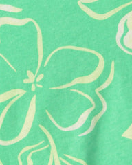 Toddler Girl Floral Peplum Tank Top - Green