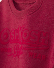 Baby Boy OshKosh Logo French Terry Pullover Sweatshirt - Red