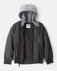 Boys Midweight Bomber Jacket - Black/Grey