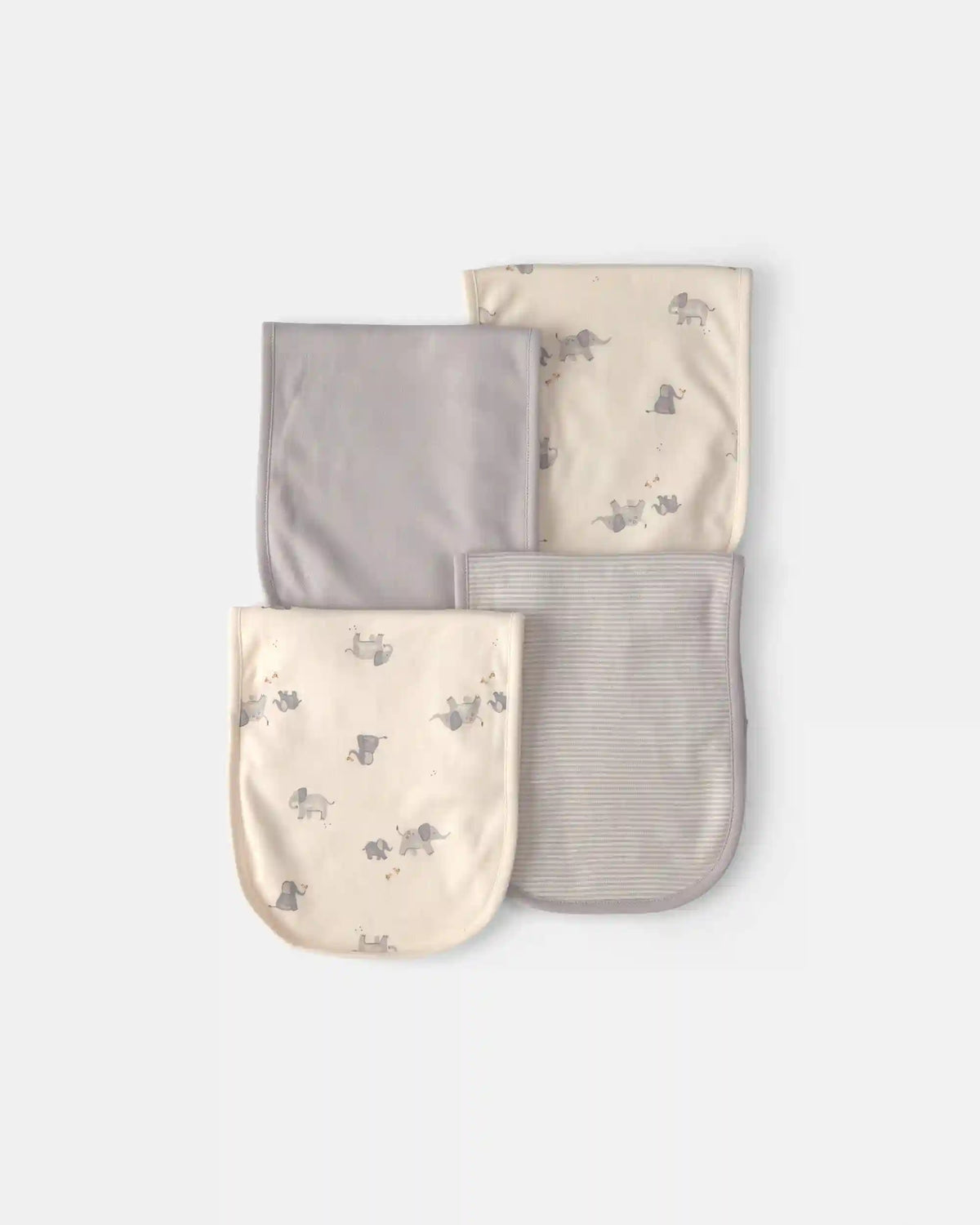 Baby 4-Pack Elephant Burp Cloths