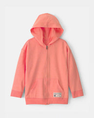 Boys 2-Piece French Terry Hoodie & Pant Set - Orange/Grey
