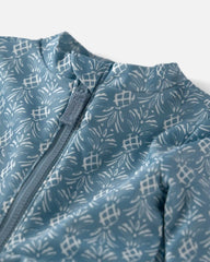 Baby Girl Recycled Rashguard Swimsuit in Bloom Lagoon