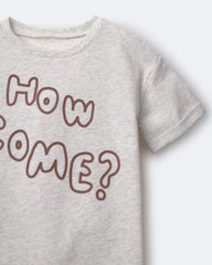 Toddler 'How Come' Rolled Cuff Tee - Heathered Grey