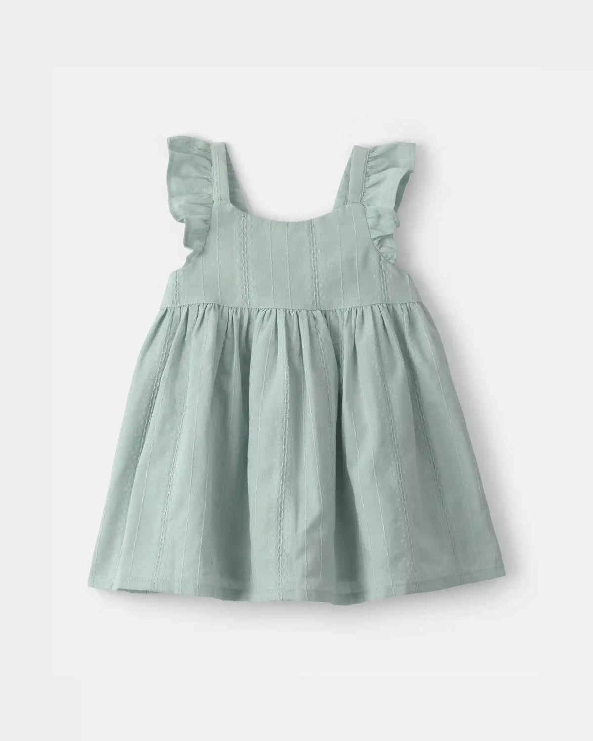 Baby Girl Ruffle-Sleeve Dress - Green