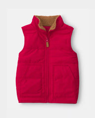 Toddler Boy Zip-Up Vest - Red
