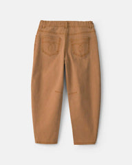 Boys Twill Barrel Jeans - Brown
