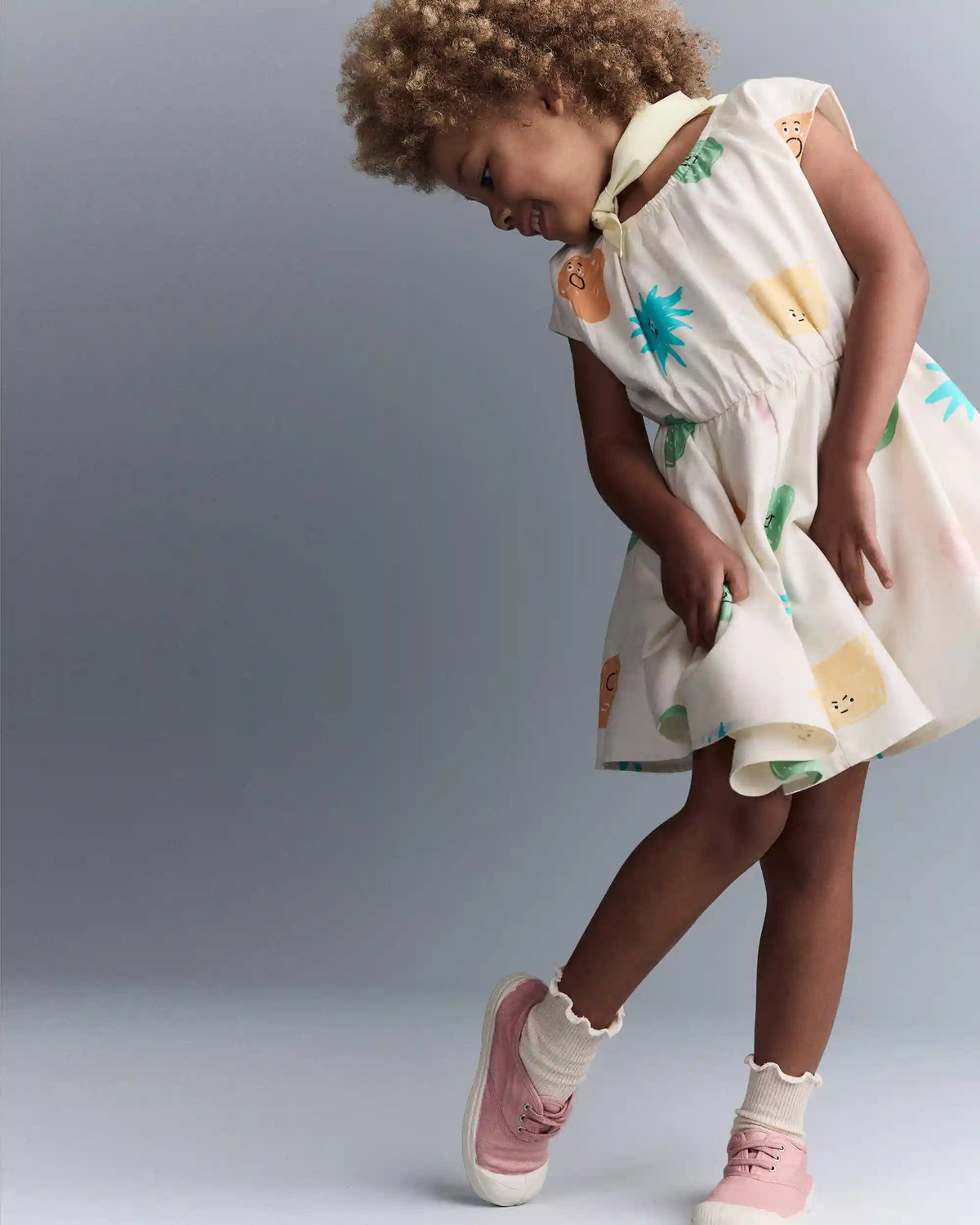 Toddler Girl Avenue Twirl™ Dress in Character Print - Cream