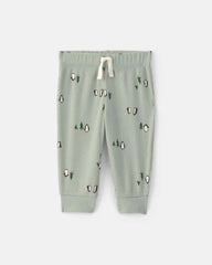 Baby Boy 2-Piece Penguin Thermal Long-Sleeve Bodysuit & Pant Set - Green