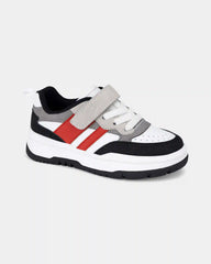 Toddler Boy Color Block Sneakers - Grey/Red