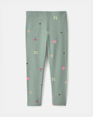 Toddler Girl Nature Pull-On Stretch Leggings - Green