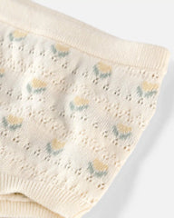 Baby Girl Organic Cotton Sweater Set in Honey Floral Print
