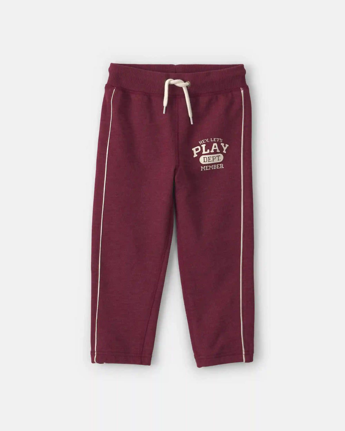 Toddler Boy 'Let's Play' French Terry Joggers - Burgundy