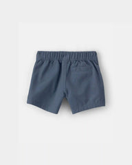 Baby Boy 2-Piece Collared Shirt & Short Set - Cream/Blue