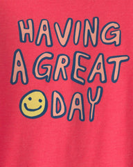 Toddler 'Having A Great Day' Graphic Tee - Red