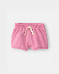 Baby Girl French Terry Shorts - Pink