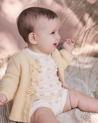 Baby Girl Organic Cotton Sweater Set in Honey Floral Print