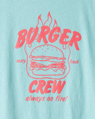 Kids Burger Crew Short-Sleeve Graphic Tee - Blue