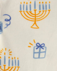 Baby 2-Piece Hanukkah DreamPlush Snug Fit Pajama Set - Cream