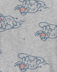 Toddler Boy Dinosaur Long-Sleeve T-Shirt - Grey