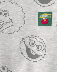 Toddler 'Sesame Street' Fleece Pullover Sweatshirt - Grey