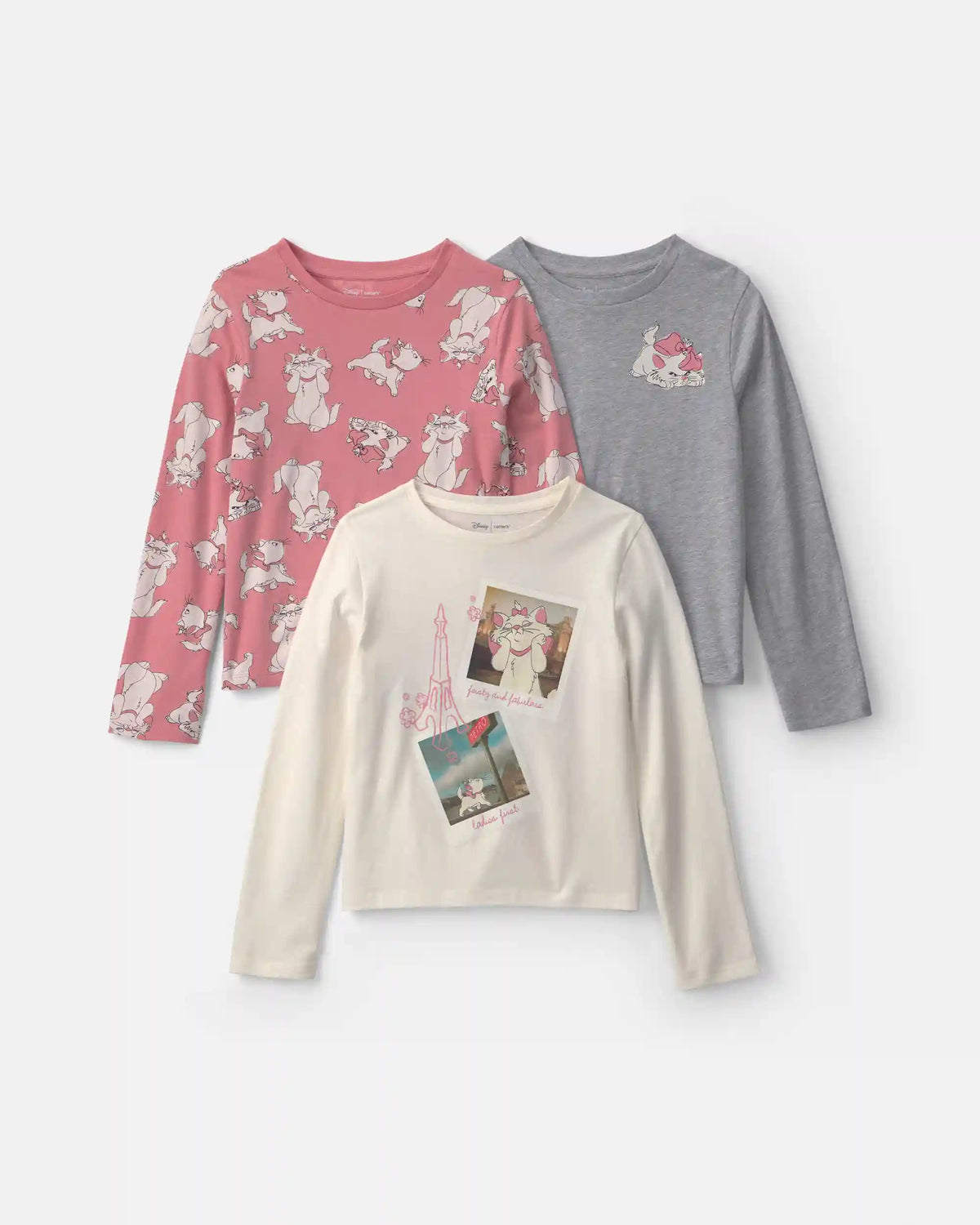 Girls 3-Pack Disney© Marie Long-Sleeve Multipack Tops
