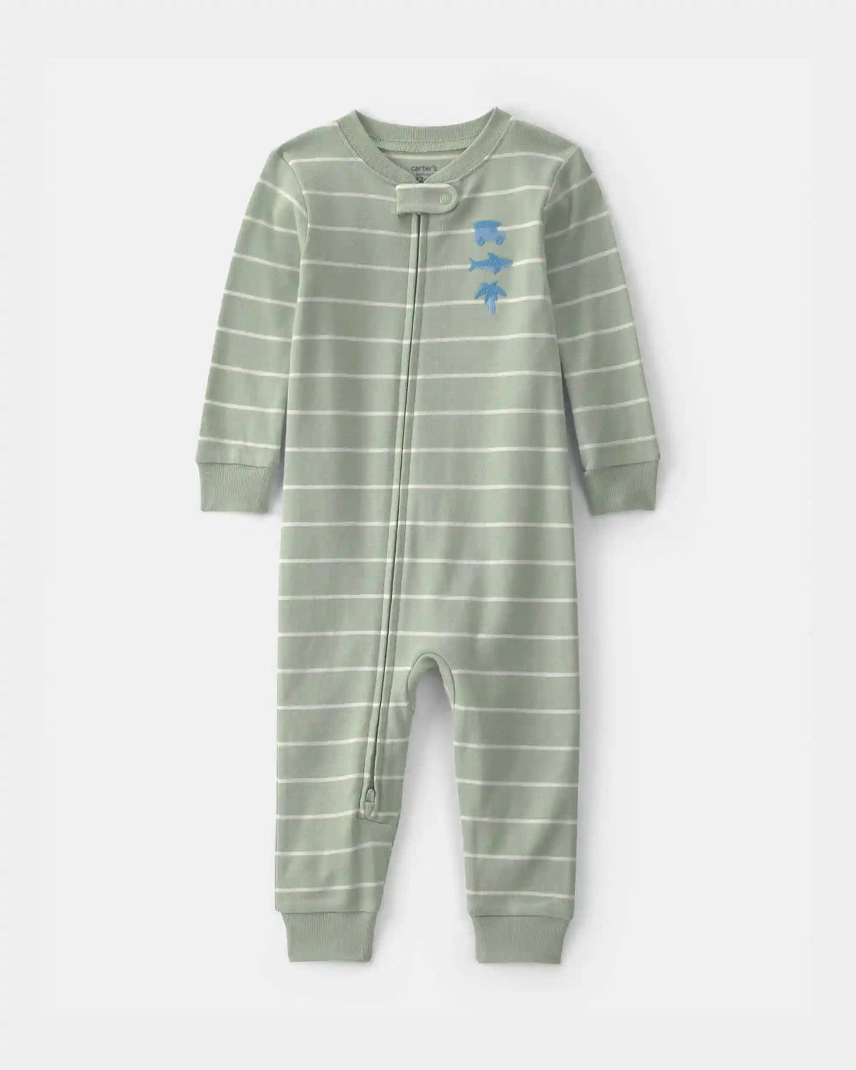 Baby Beach 100% Cotton 1-Piece Pajama - Green