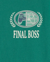 Boys 'Final Boss' Gaming Graphic Tee - Green