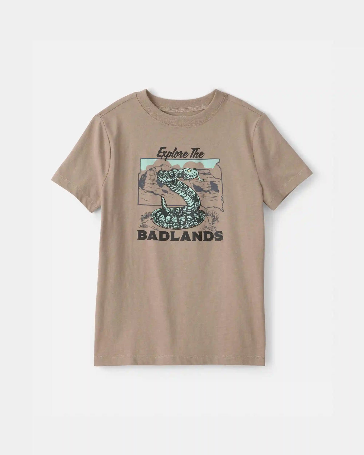 Boys Badlands Snake Graphic Tee - Brown