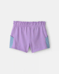 Toddler Girl French Terry Shorts - Purple/Blue