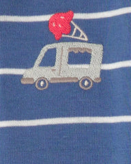 Toddler 2-Pack Ice Cream Truck 100% Cotton Snug Fit 1-Piece Pajama - Blue/Ivory