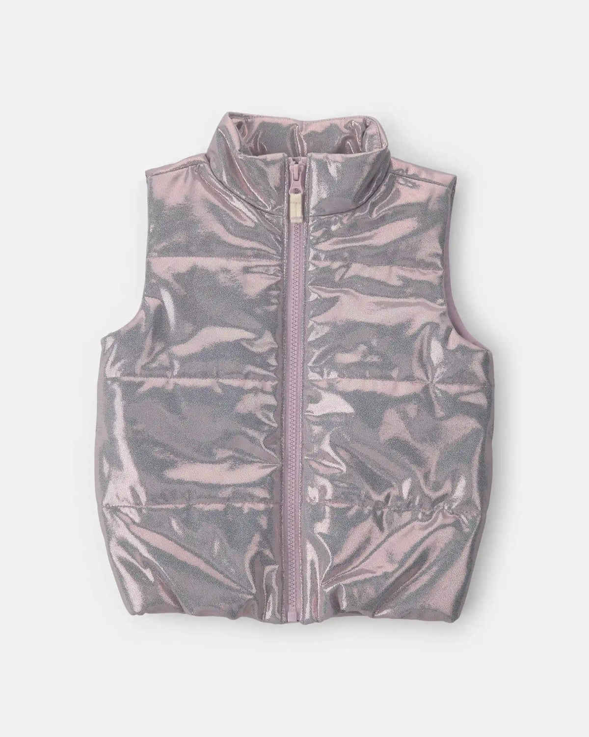 Toddler Girl Metallic Vest - Pink