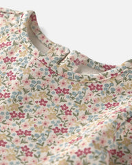 Toddler Girl Organic Cotton French Terry Dress in Floral
