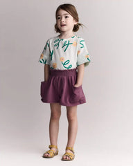 Toddler Girl High-Low Dolman Tee in Floral Print - Light Green